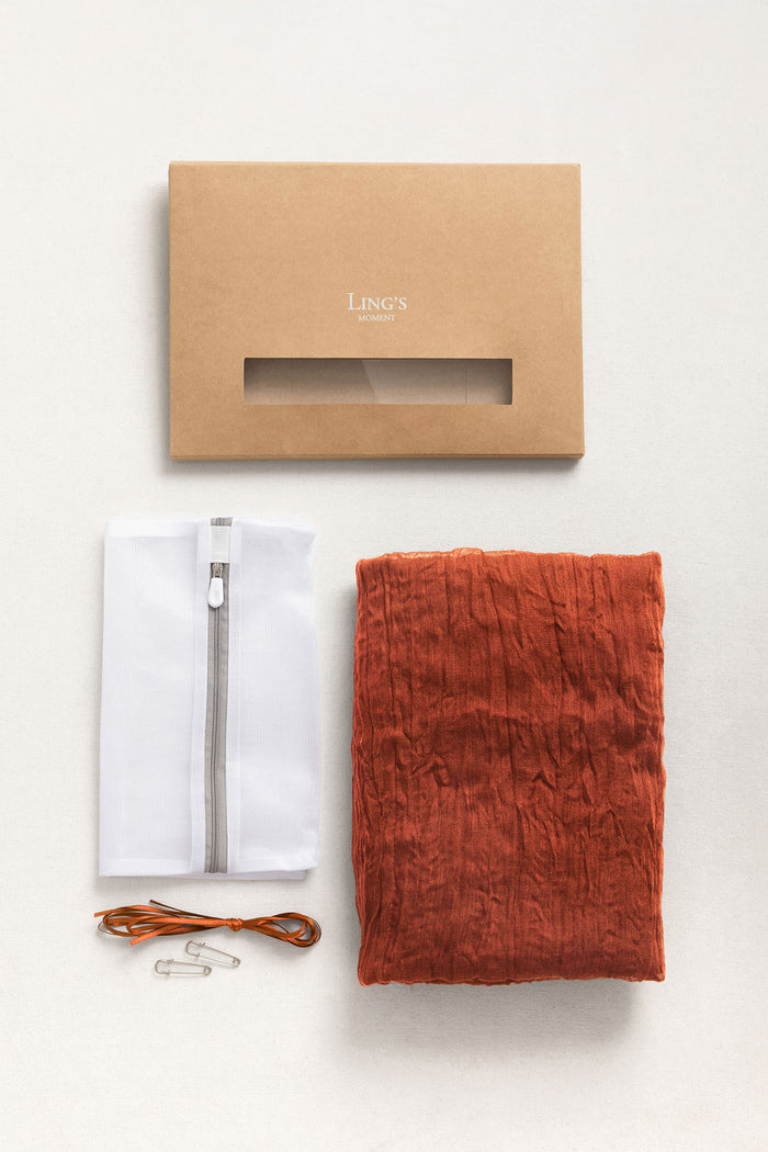 10ft | Cheesecloth Wedding Table Runner in Orange Rust