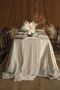 14ft | Cheesecloth Wedding Table Runner in Ivory