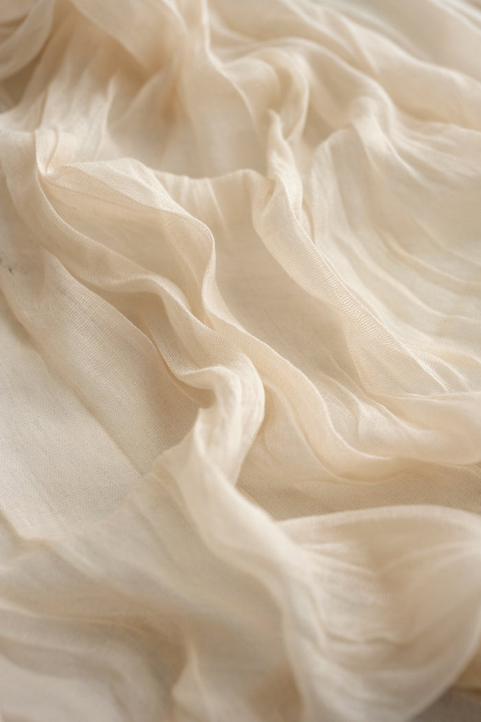 14ft | Cheesecloth Wedding Table Runner in Ivory