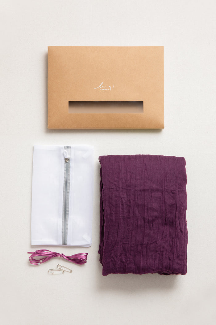 Purple cheesecloth 14ft wedding table runner