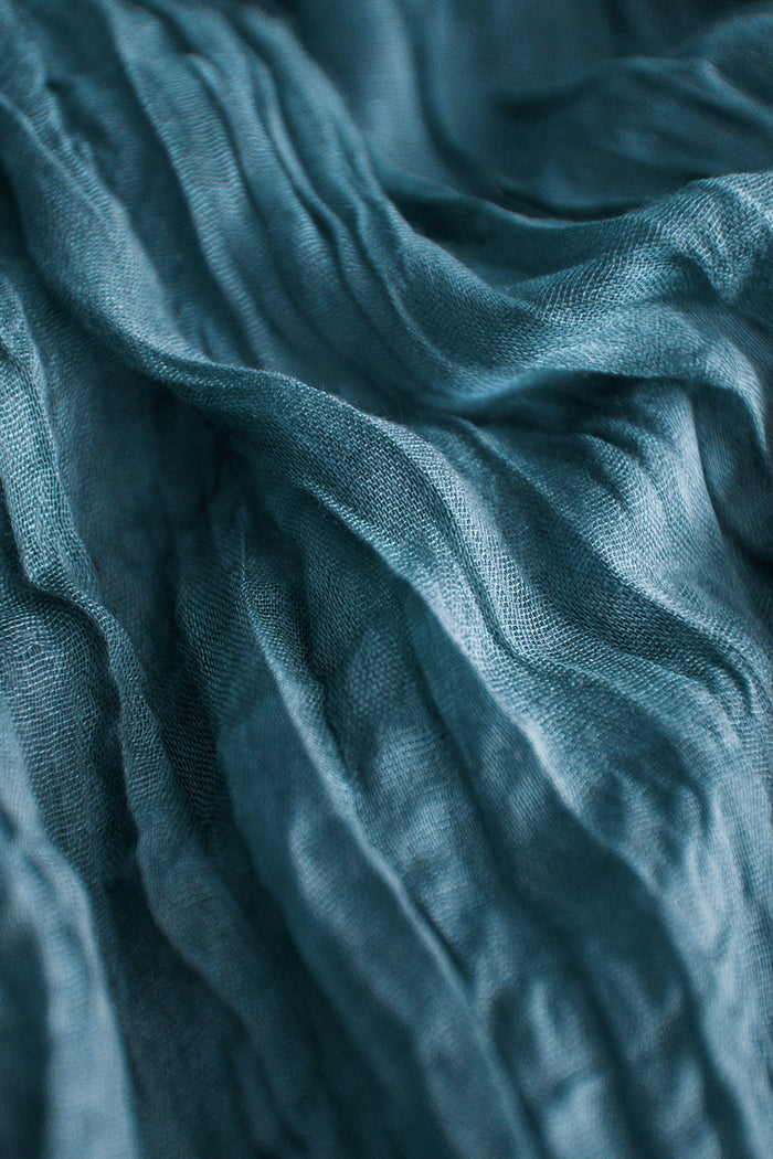 14ft | Cheesecloth Wedding Table Runner in Teal Blue | Clearance
