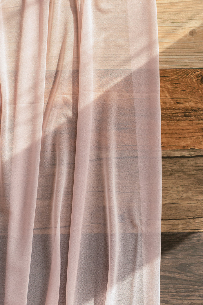 Romantic Sheer Table Runner 29' w x 14ft in Dusty Rose & Cream?Clearance - Image 5