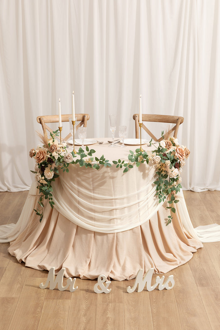 Romantic Sheer Table Runner 29' w x 14ft - Ivory (1-pack) - Image 2