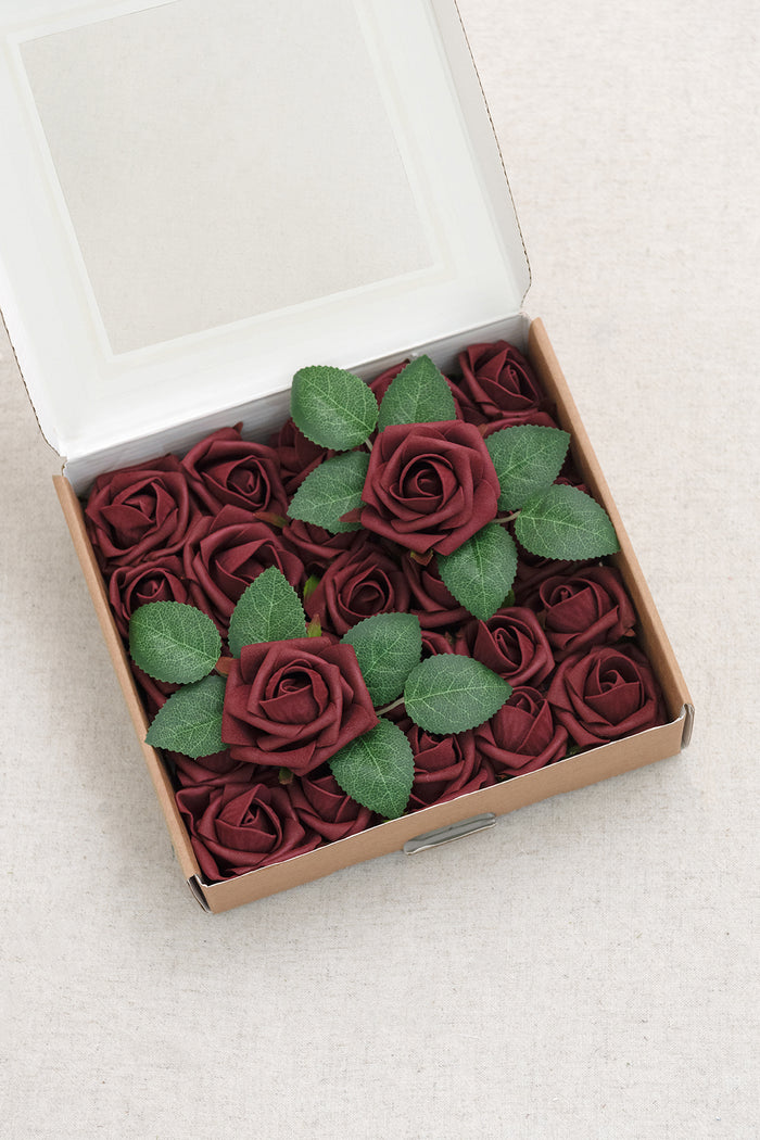1.5'-2' Foam Rosebud & Petite Rose with Stem