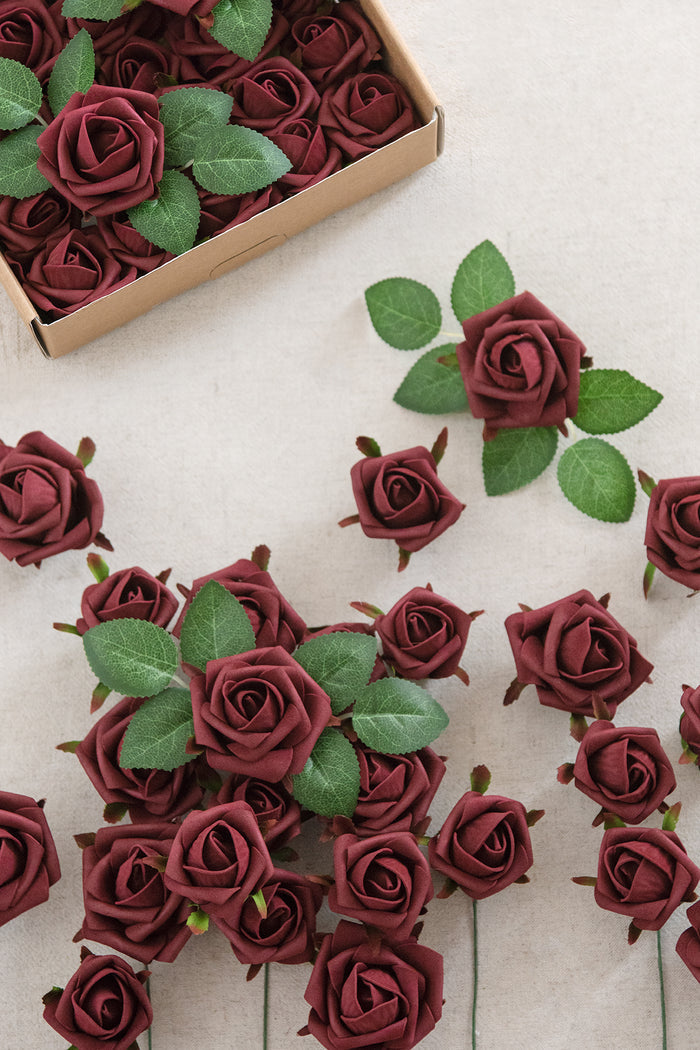 1.5'-2' Foam Rosebud & Petite Rose with Stem - Image 7