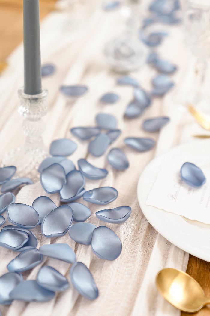 Silk Rose Petals in Dusty Blue & Navy - Image 8
