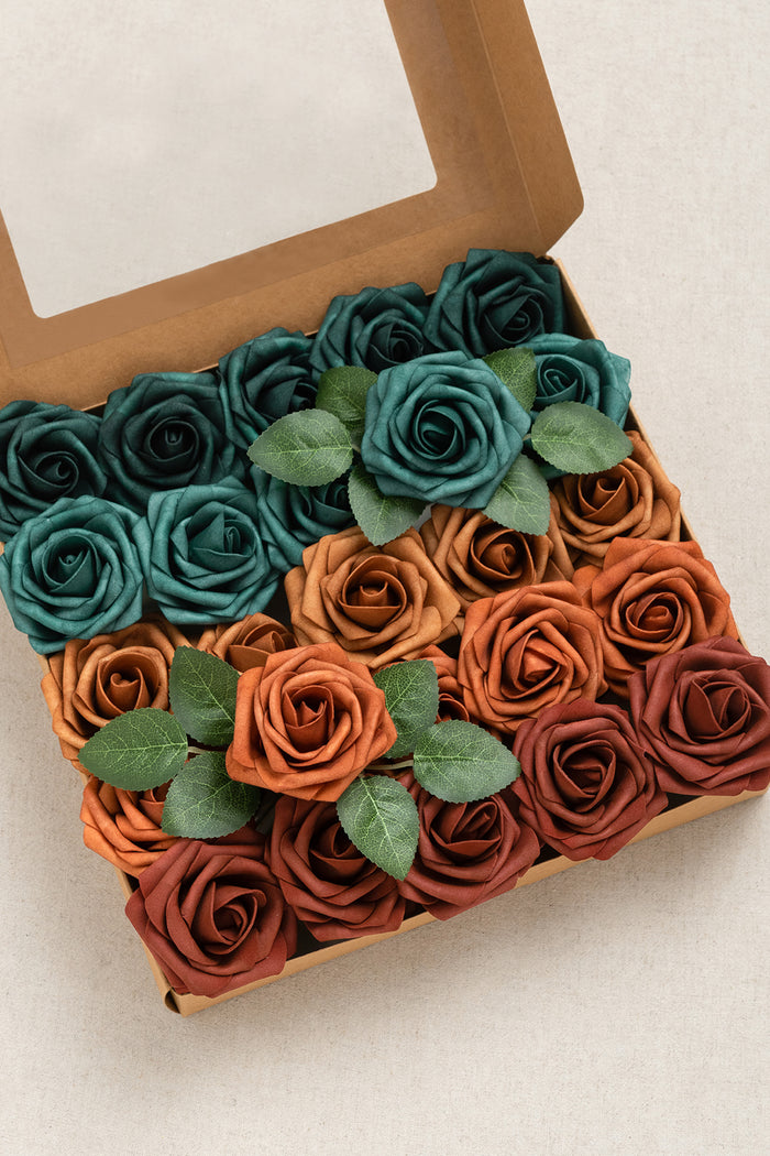 DIY Supporting Flower Boxes in Dark Teal & Burnt Orange - Image 4