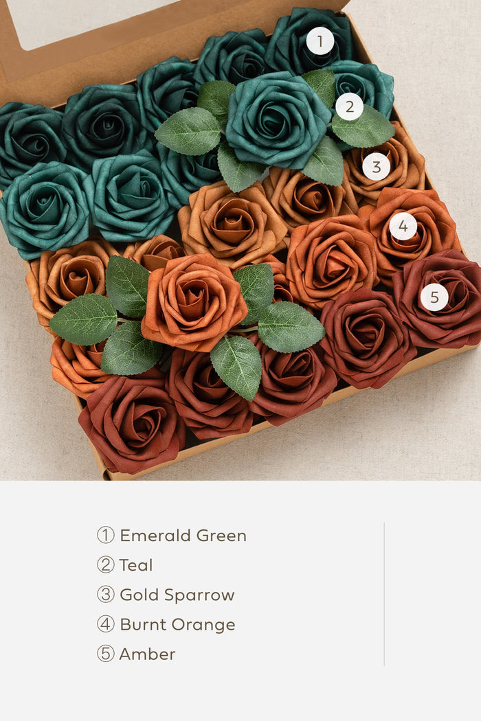 DIY Supporting Flower Boxes in Dark Teal & Burnt Orange - Image 5