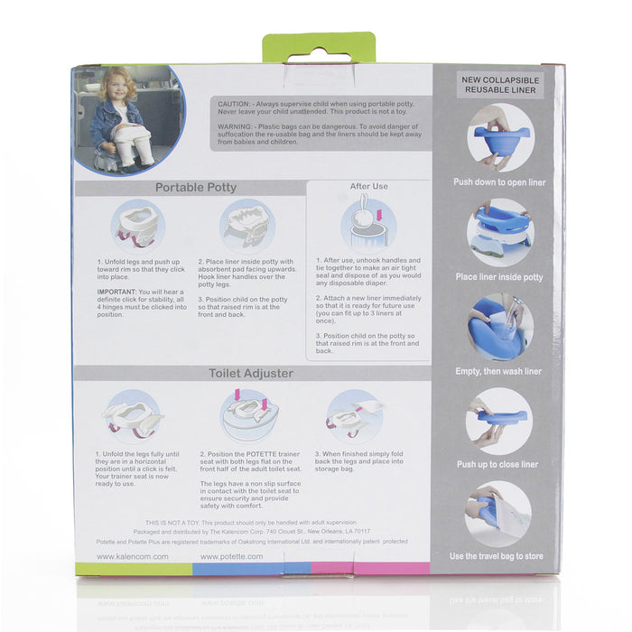 2in1 Potette Plus Portable Potty - Value Pack
