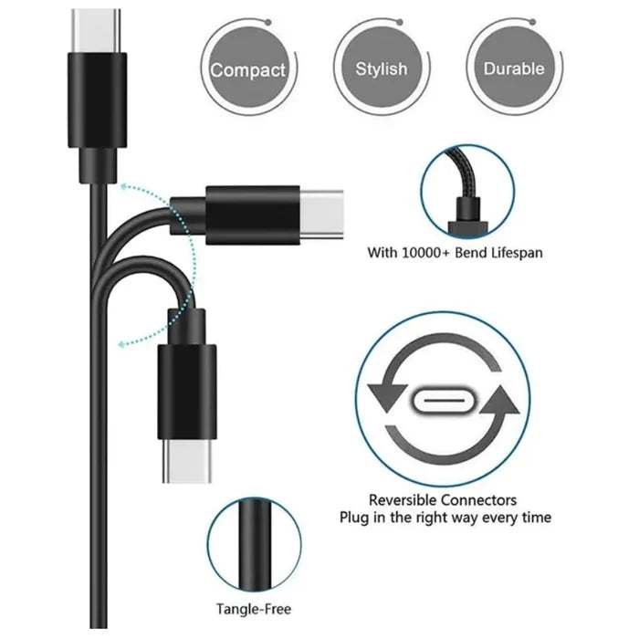 2x 3FT usb-C Charging Data Cable Rieworkes