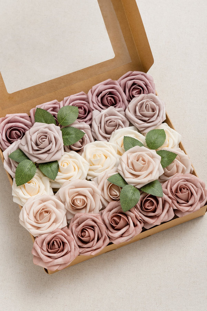 Shades of Dusty Rose & Mauve / 25pcs