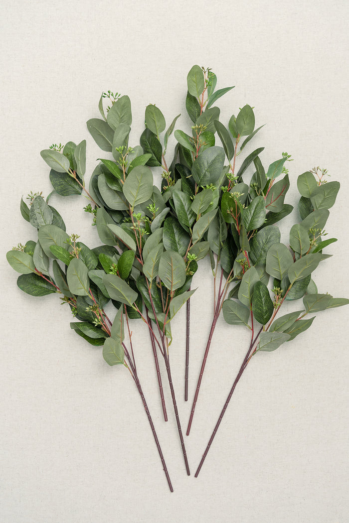 33' Green Seeded Oval Eucalyptus - 6PCS - Image 2
