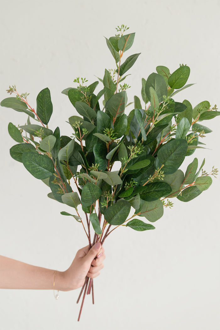 33' Green Seeded Oval Eucalyptus - 6PCS