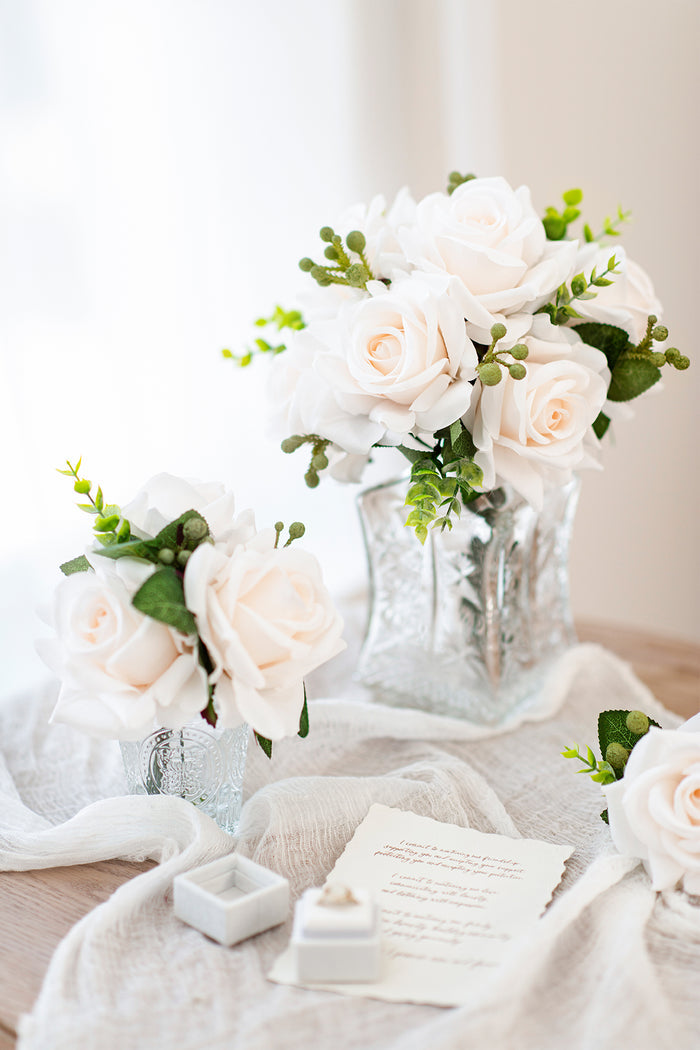 3.5' Silk Vendela Rose with Stem - Image 16