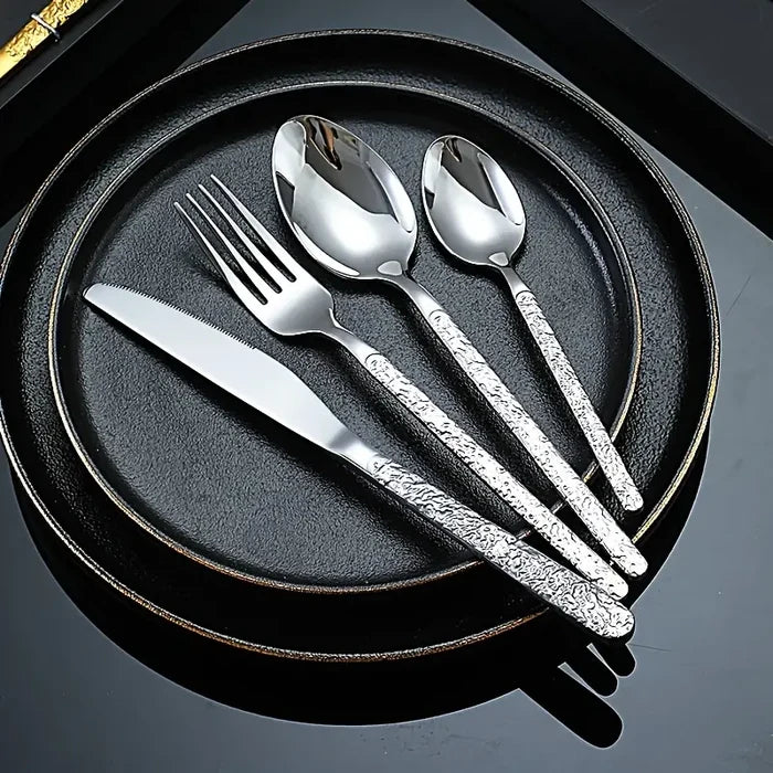 4pcs Stainless Steel Cutlery Set for Christmas Dinner Mimarta