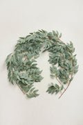 5.9ft Willow Leaf Greenery Garland - Image 8