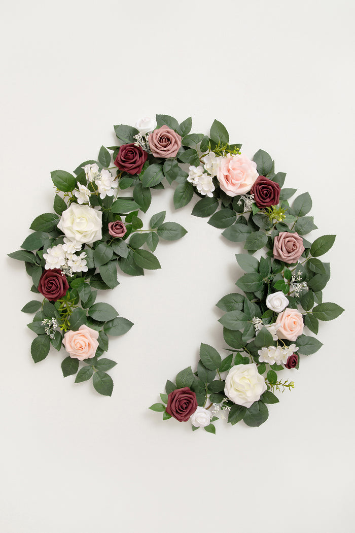 5ft Flower Garlands in Dusty Rose & Cream - Image 4