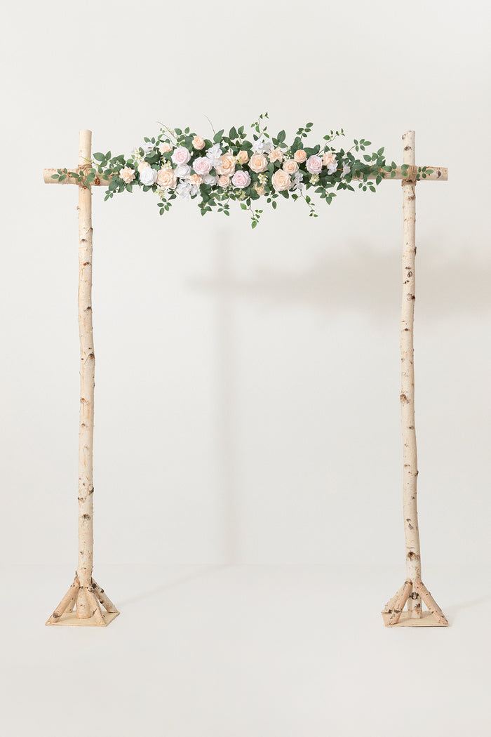 6.5ft Flower Garland with Hanging Vines in Blush & Cream