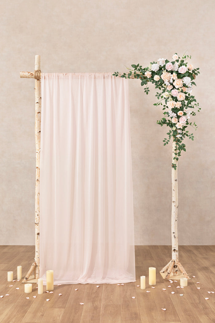 6.5ft Flower Garland with Hanging Vines in Blush & Cream - Image 2