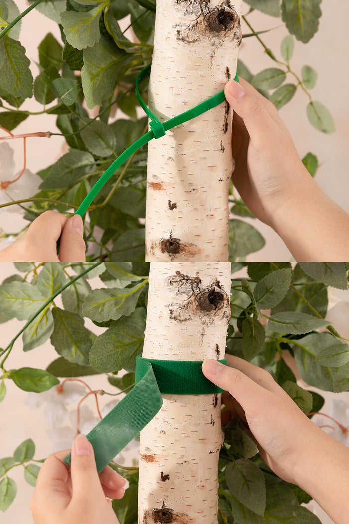 6.5ft Flower Garland with Hanging Vines in Blush & Cream - Image 4