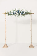 6.5ft Flower Garland with Hanging Vines in Dusty Blue & Dutch Blue