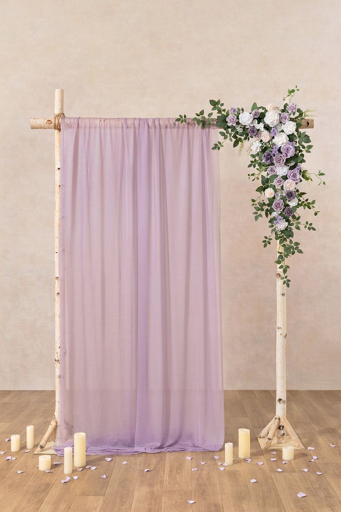 6.5ft Flower Garland with Hanging Vines in Lilac & White - Image 2
