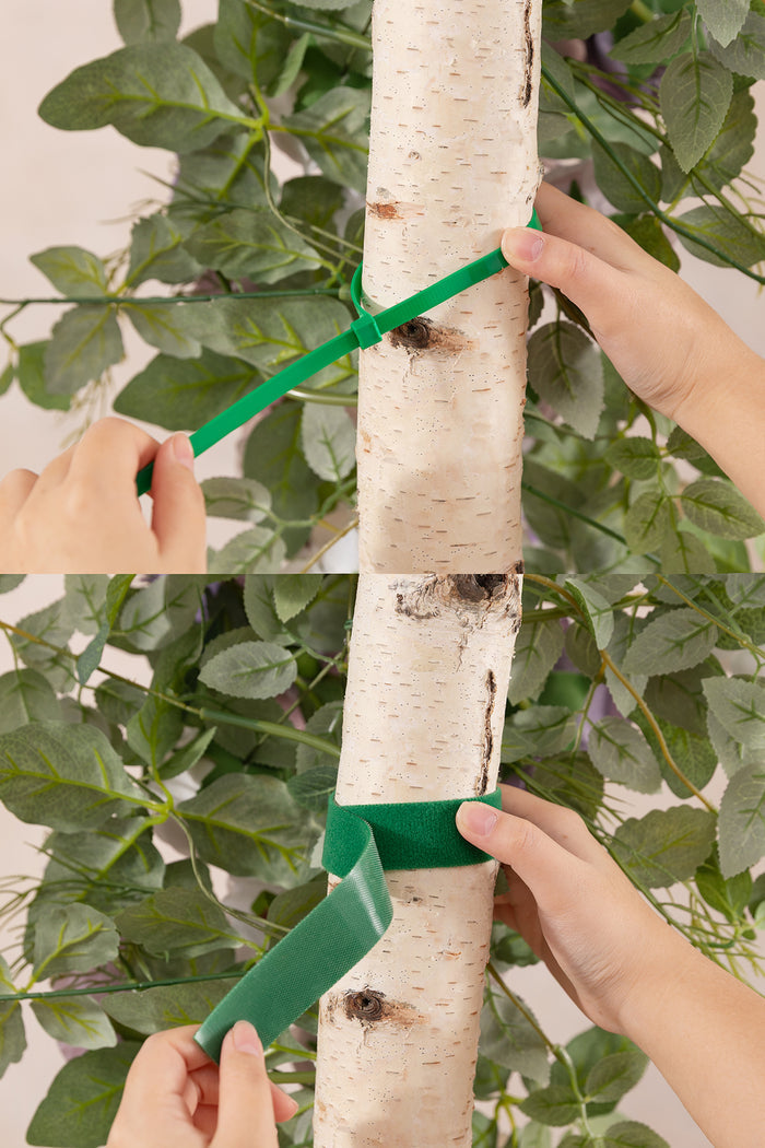 6.5ft Flower Garland with Hanging Vines in Lilac & White - Image 4