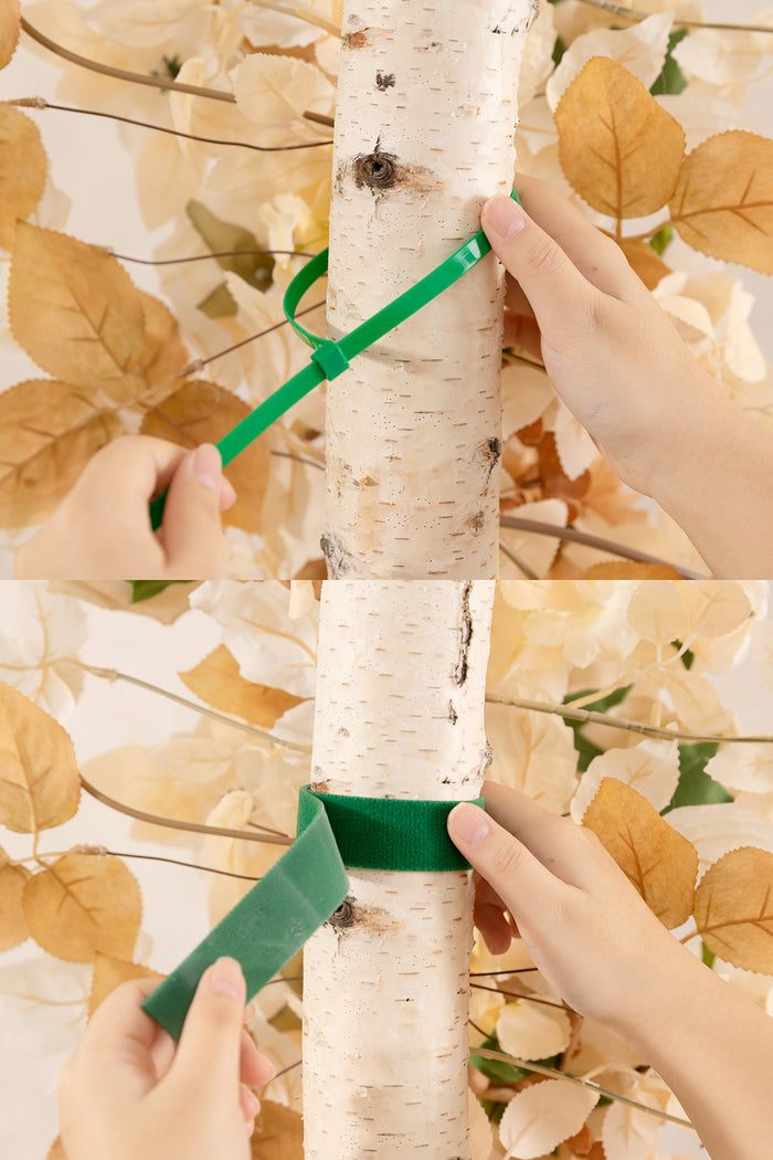 6.5ft Flower Garland with Hanging Vines in White & Beige - Image 4