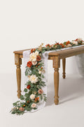 6ft Flower Garland in Sunset Terracotta
