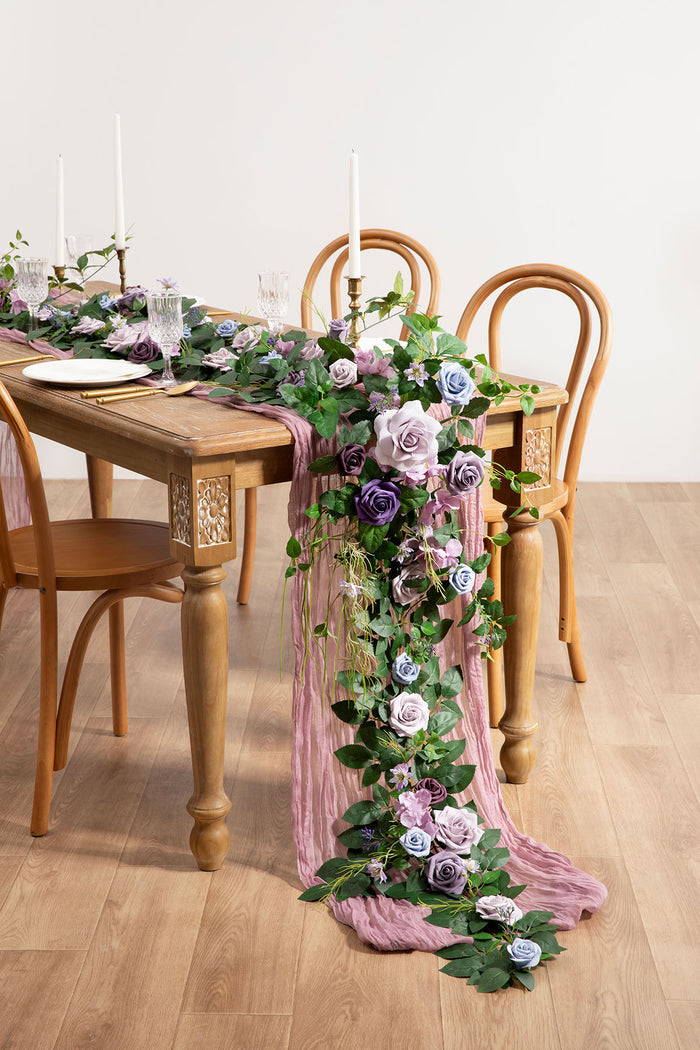 6ft Flower Garland in Ethereal Purple Dream - Image 2