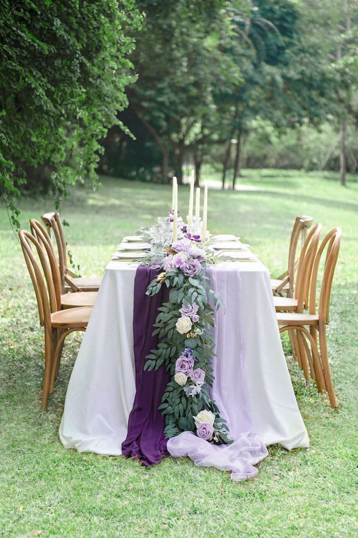 6ft Flower Garland in Lilac & Gold - Image 5