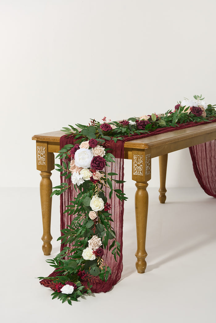6ft Flower Garland in Romantic Marsala