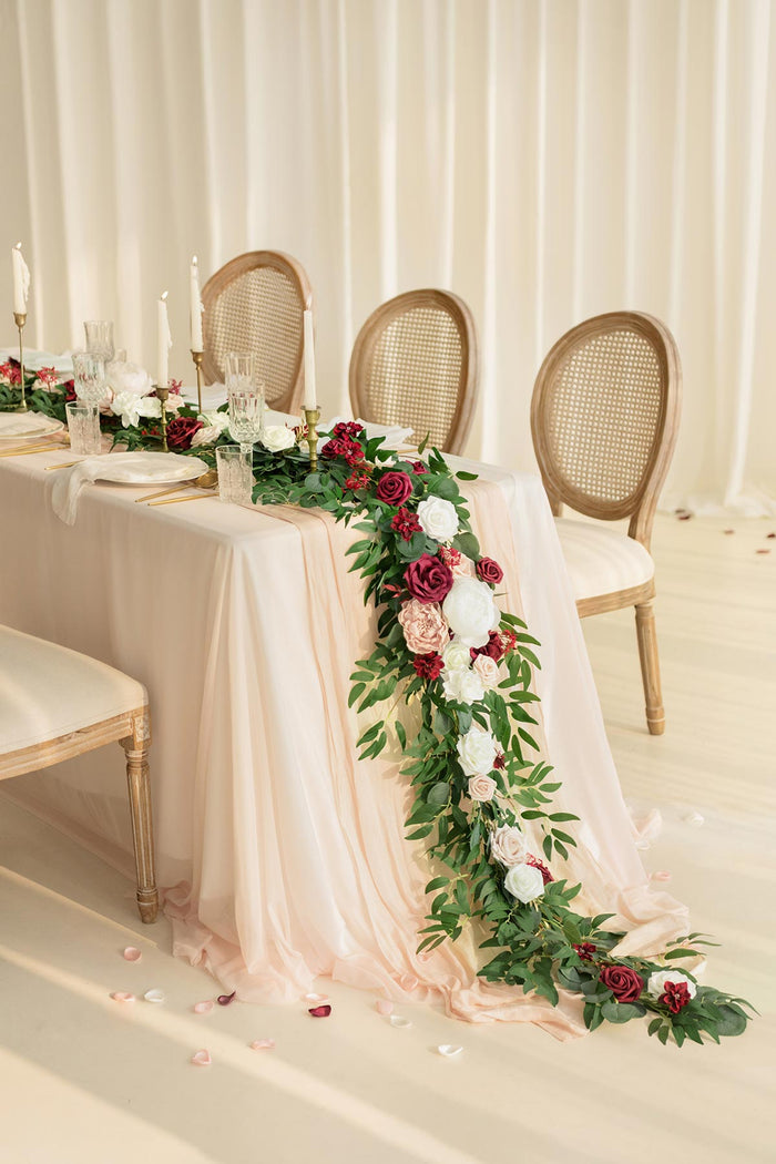 6ft Flower Garland in Romantic Marsala - Image 2