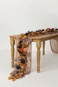 6ft | Head Table Flower Garlands Set in Or-Black Terracotta