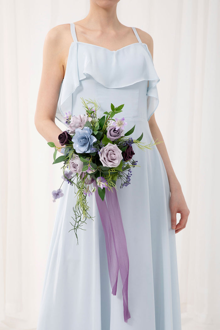 Bridesmaid Bouquet in Ethereal Purple Dream - Image 9