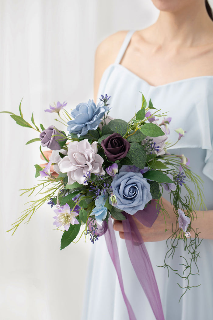 Bridesmaid Bouquet in Ethereal Purple Dream - Image 12