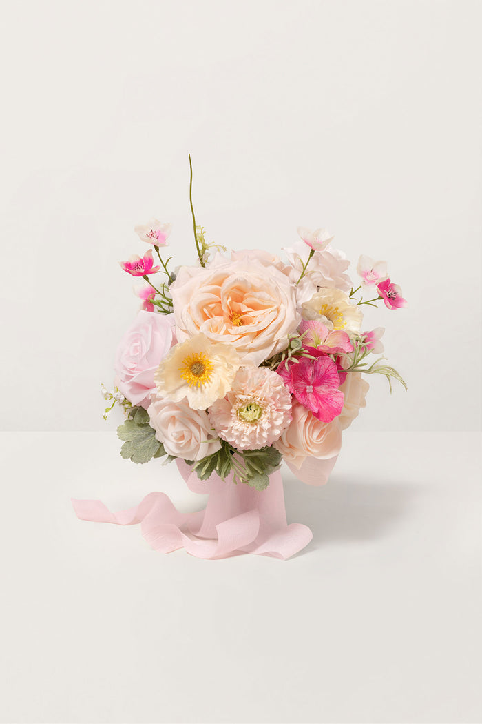 Bridesmaid Bouquet in Powder Pink & Berry Pink & Cream
