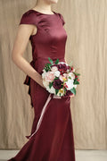 Bridesmaid Bouquet in Romantic Marsala