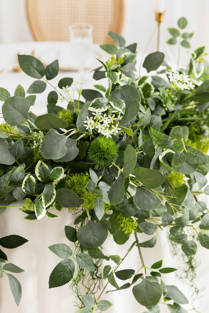 9ft Flower Garland in Sage & Green - Image 3