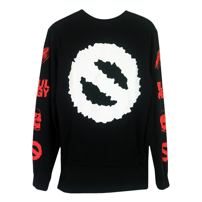 Back of long sleeve has the Counterparts circle logo in white