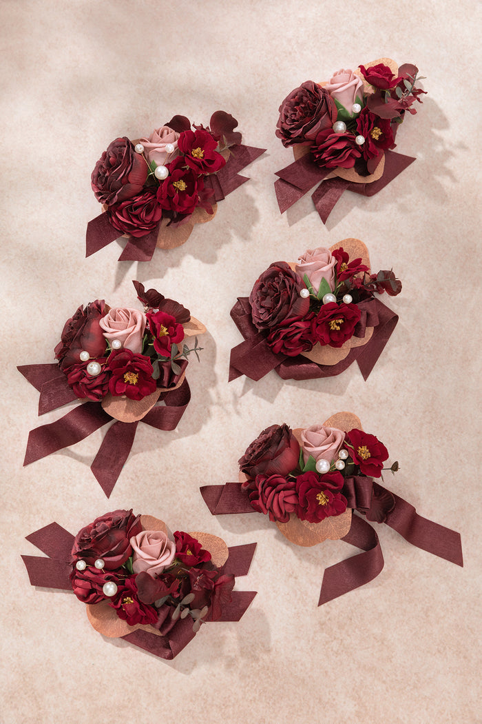 Additional Flower Decorations in Burgundy & Dusty Rose - Image 7
