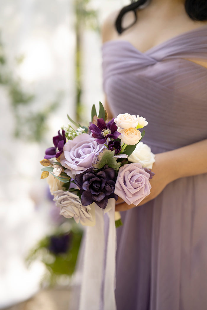 Additional Flower Decorations in Lilac & Gold