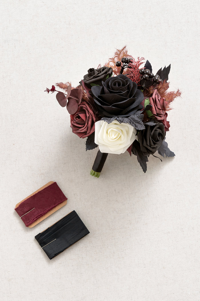 Additional Flower Decorations in Moody Burgundy & Black - Image 6