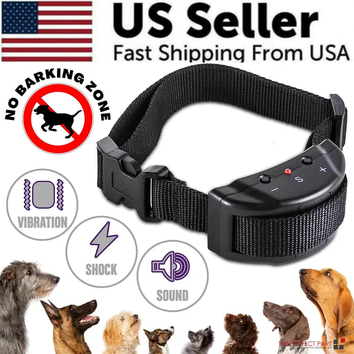 Automatic Anti Bark Barking Dog Shock Control Collar Device Large Medium Small Rieworkes