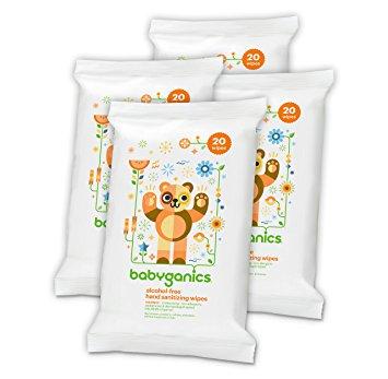 BabyGanics, Hand Sanitizing Wipes, Alcohol Free, Mandarin, 20 Wipes