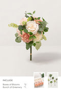 DIY Bridesmaid Bouquet Kit (Set of 4)  - Ballet Pointe & Cream with Kiwi Colada Greenery