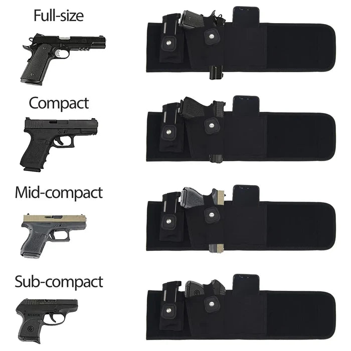 Belly Band Holster Concealed Carry Gun Wrap Holster Elastic Waist Large Pistol Mimarta