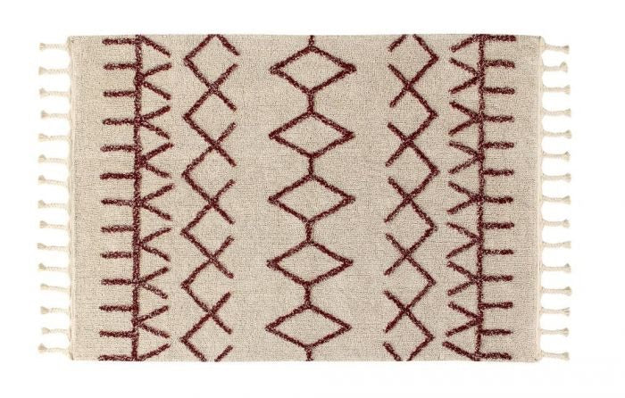Bereber Burgundy Washable Rug