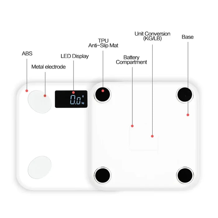 Bluetooth Body Weight Bathroom Scale Rieworkes