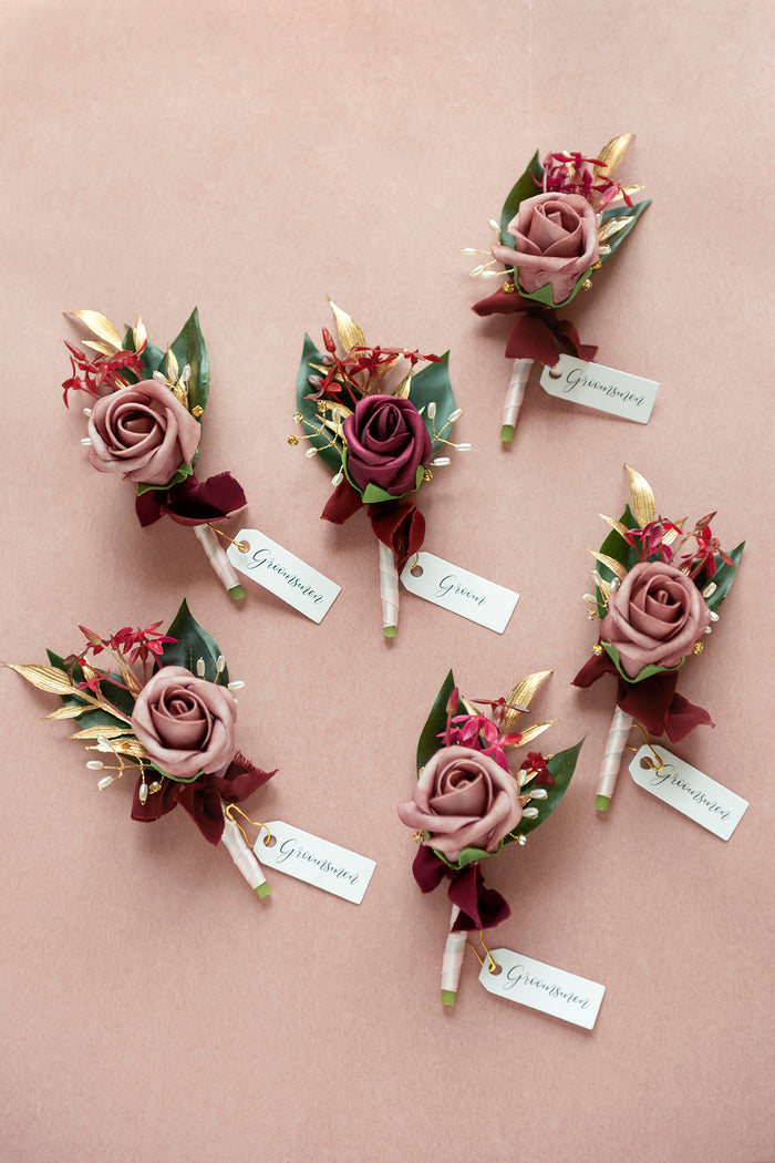 Additional Flower Decorations in Romantic Marsala - Image 2